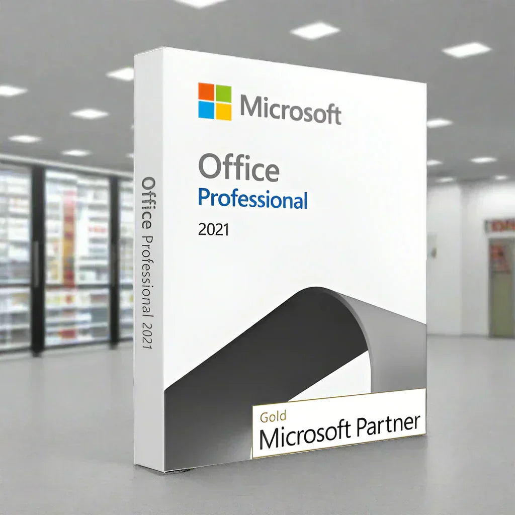 Microsoft Office 2021 Professional retail box in office environment